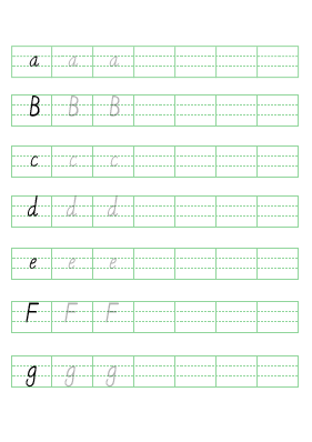 字母字帖生成